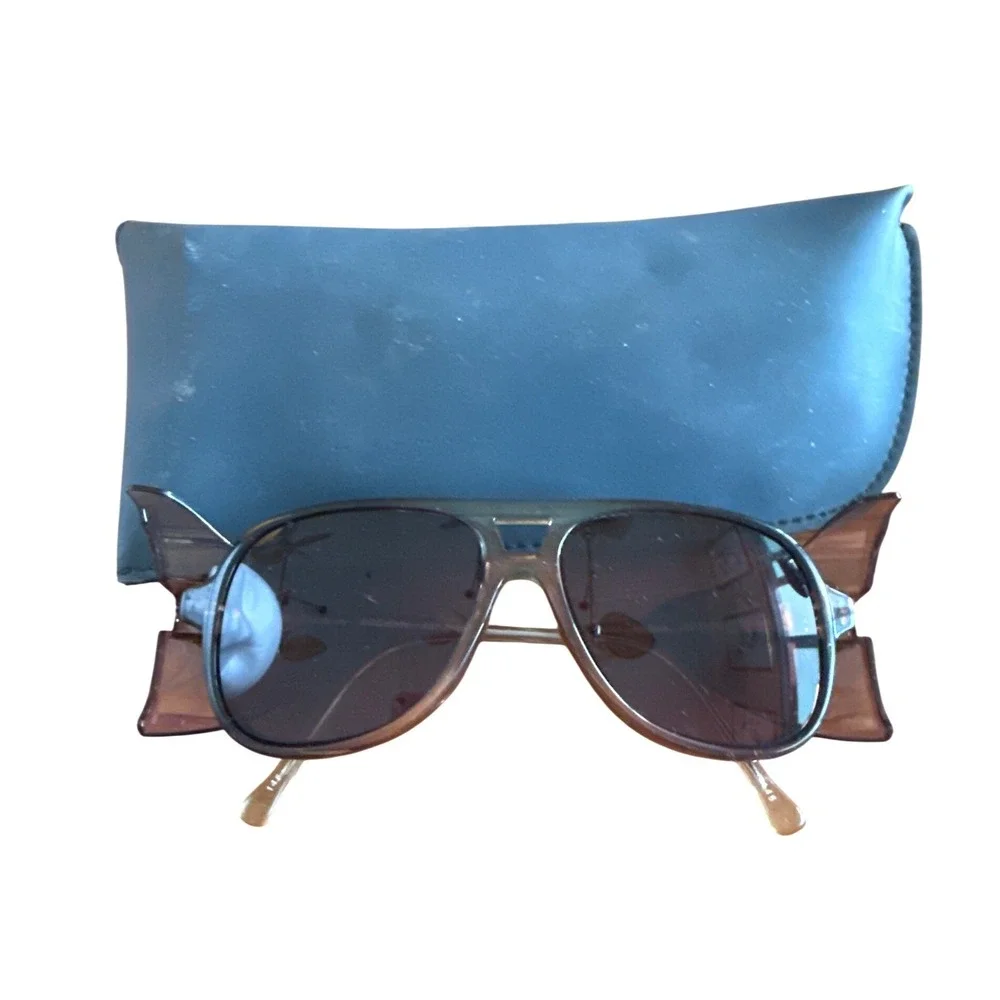 Vintage AO Safety‎ F6000 Medium Amber Brown Aviator with Side Shields Z87 2 ANSI